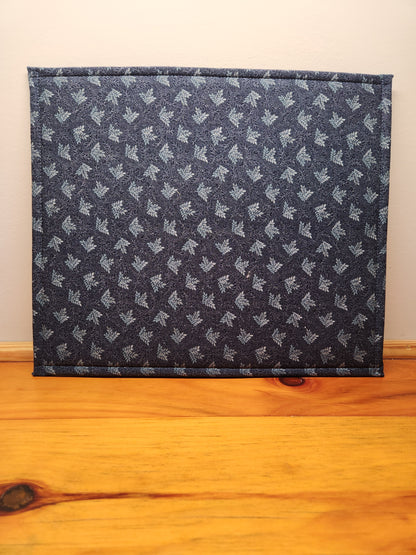 project bag with vinyl front - Brown Paisley