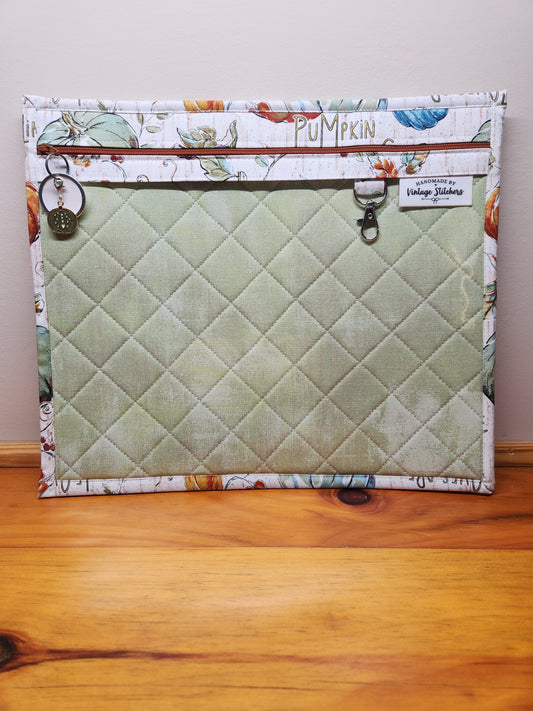 project bag with vinyl front - Pumpkin Spice & Everything Nice