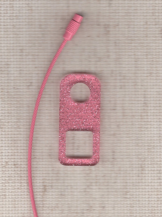 pink glitter, Solo Drops (floss drops)
