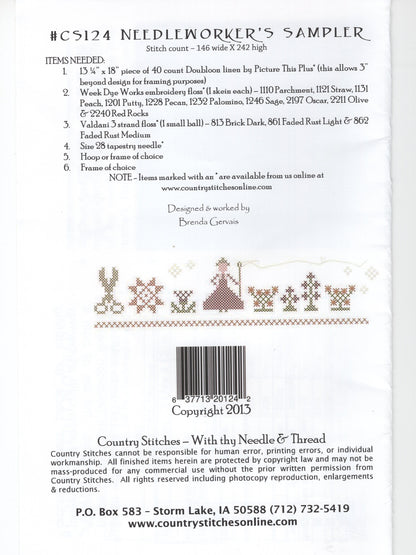 Needleworker's Sampler - #CS124
