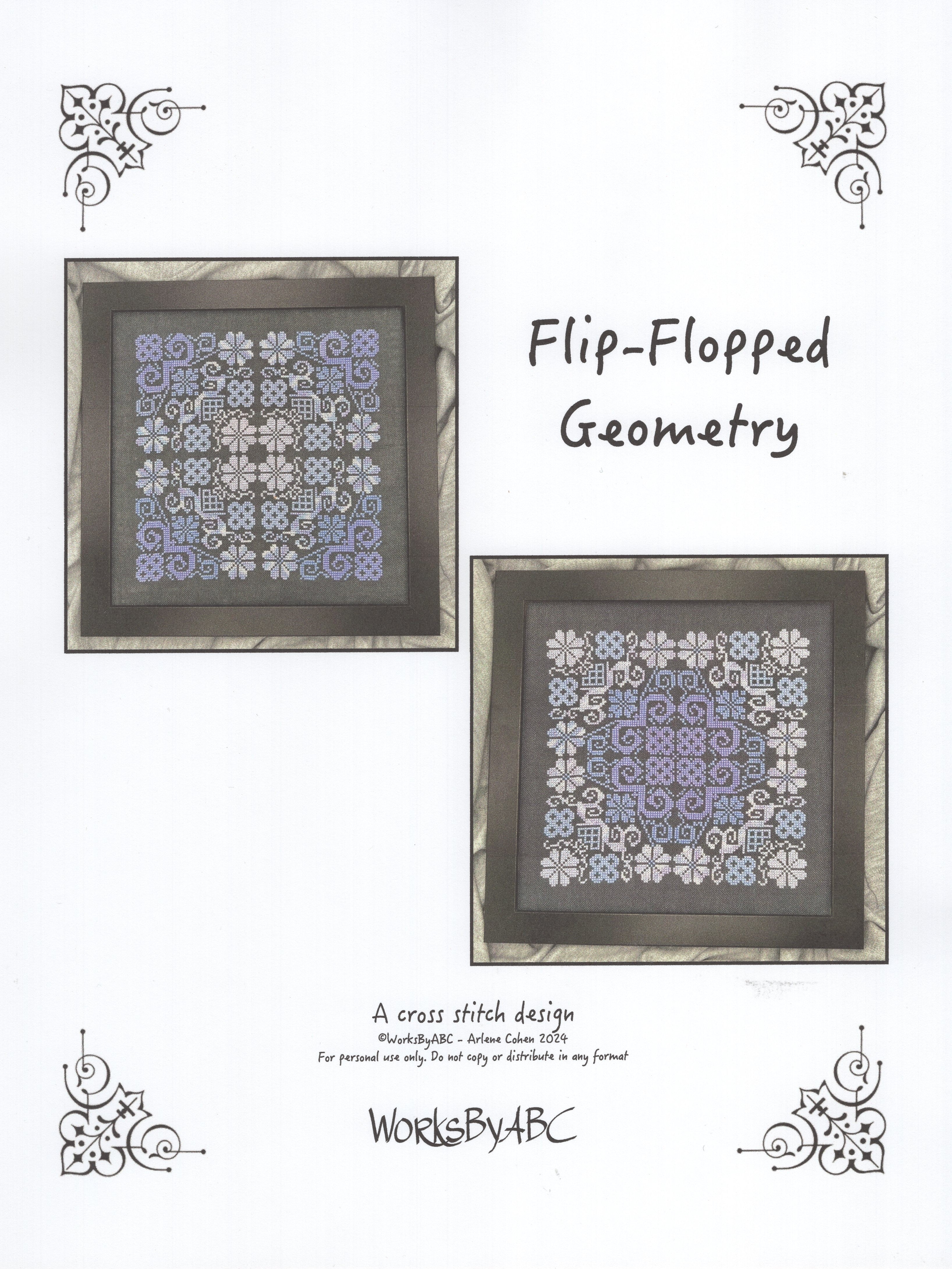 Flip-Flopped Geometry – Peach State Cross Stitch