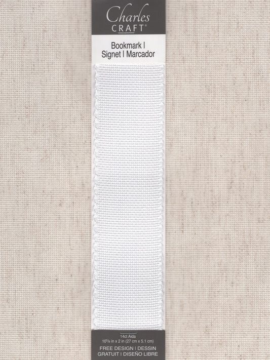 Bookmark, 14 count Aida, 2 X 10 5/8
