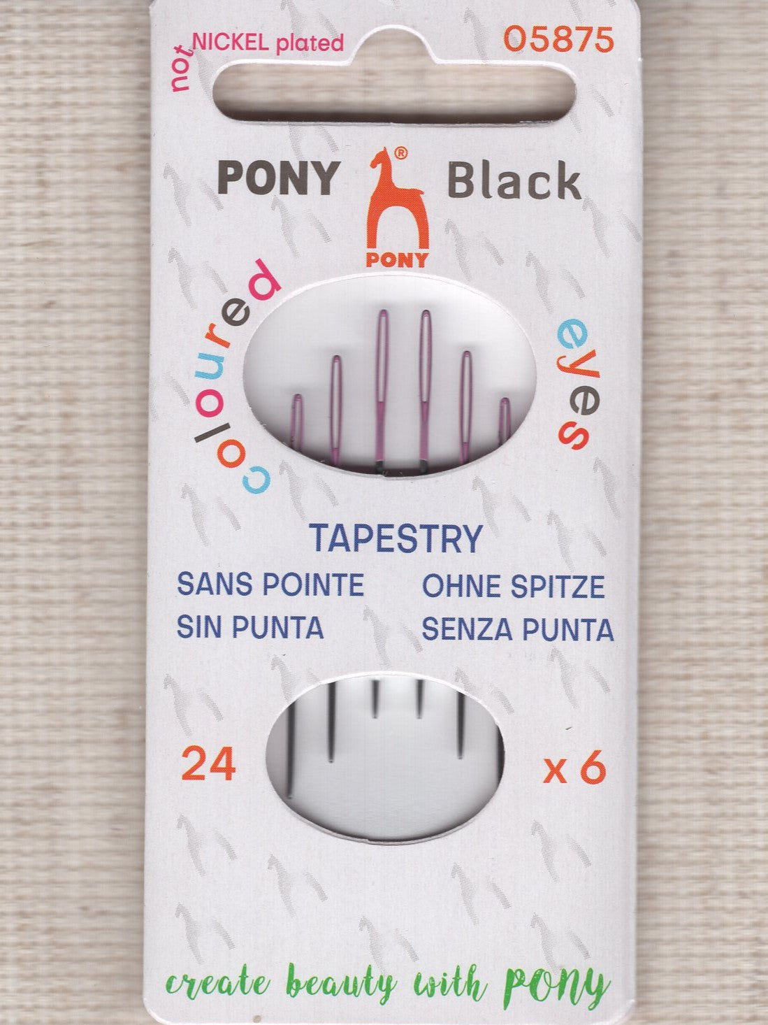 Pony black tapestry needles