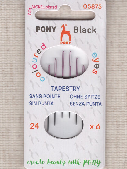 Pony black tapestry needles